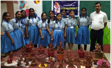 SVPVVidyalaya students make Eco Ganesha – 31.08.2019