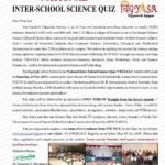 INVITATION FOR NATIONAL INTER SCHOOL SCIENCE QUIZ – VIGYASA 2019 – 6.11.2019