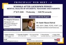 Schools After Lockdown Period session with Dr. Samir Dalwai on 3rd Jun 2020