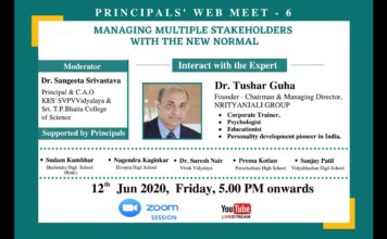 Managing Multiple Stakeholders with the new normal web meet session with Dr.Tushar Guha -12.06.2020