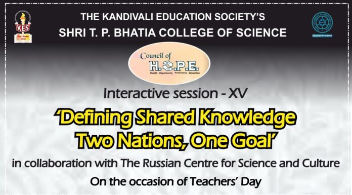 ‘Defining Shared Knowledge-Two Nations, One Goal’ with Russian counterparts on the occasion of Teachers’ Day.